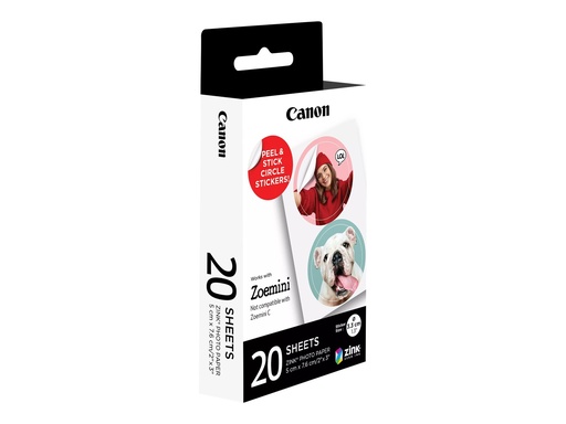 [4967C003] Canon ZINK - Selbstklebend - Durchmesser 33 mm 40 Etikett(en) (20 Bogen x 2 vorgestanzte Kreisfotoaufkleber
