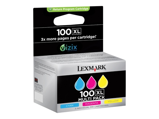 [14N0850] Lexmark Cartridge No. 100XL - 3er-Pack - Hohe