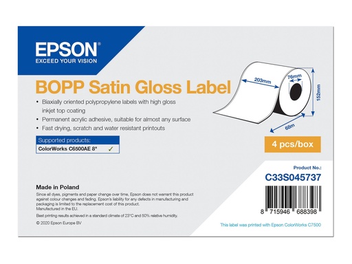 [C33S045737] Epson Biaxial gestrecktes Polypropylen (PP)