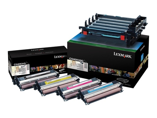 [C540X74G] Lexmark 4er-Pack - Schwarz, Farbe (Cyan, Magenta, Gelb)