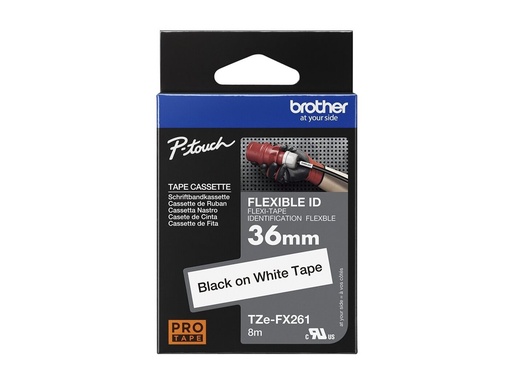 [TZEFX261] Brother TZe-FX261 - Schwarz auf Weiß - Rolle (3,56 cm x 8 m)