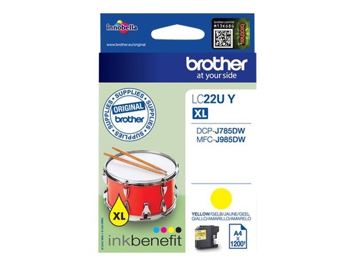 [LC22UY] Brother LC22UY - XL - Gelb - original - Tintenpatrone