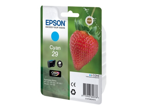 [C13T29824010] Epson 29 - 3.2 ml - Cyan - original - Tintenpatrone