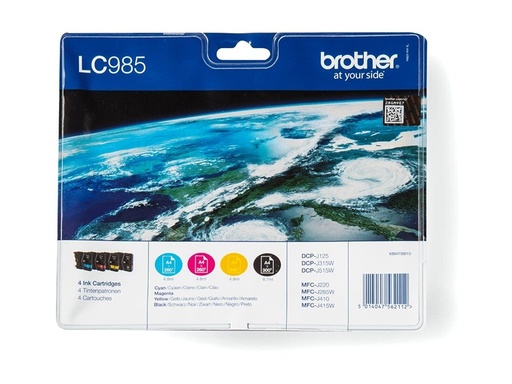 [LC985VALBPDR] Brother LC985VALBPDR - 4er-Pack - Schwarz, Gelb