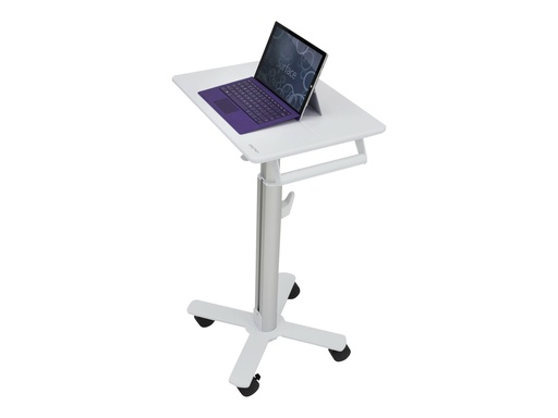 [SV10-1800-0] Ergotron S-Tablet-Wagen - Wagen - für Tablett - verriegelbar - pulverbeschichteter Stahl - weiß, Aluminium - Bildschirmgröße: bis zu 30,5 cm (bis zu 12 Zoll)