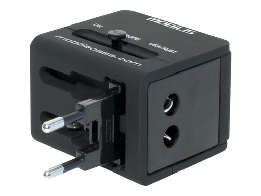 [001243] Mobilis Worldwide Travel Adapter - Netzteil - 500 mA - 2 Ausgabeanschlussstellen (USB)