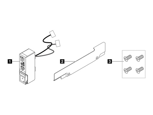 [4XH7A87534] Lenovo Rack door latch kit