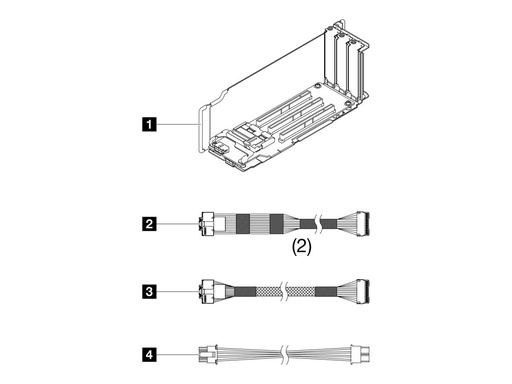 [4XC7A86701] Lenovo ThinkSystem SR850 V3 x8/x16/x16 PCIe G4 Riser D HHHL