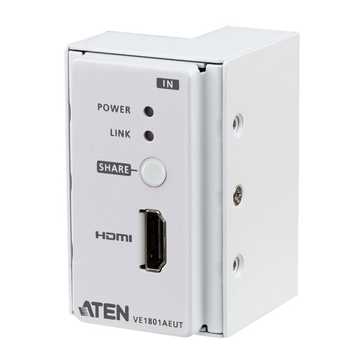 [VE1801AEUT-AT-G] ATEN HDMI HDBaseT-Lite Sendermit EU-Wandplatte / PoH - 4096 x 2160 Pixel - AV-Sender - 70 m - Kabelgebunden - 3D - HDCP