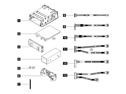 [4XB7A86722] Lenovo ThinkSystem SR675 V3 1x4 E3.S B