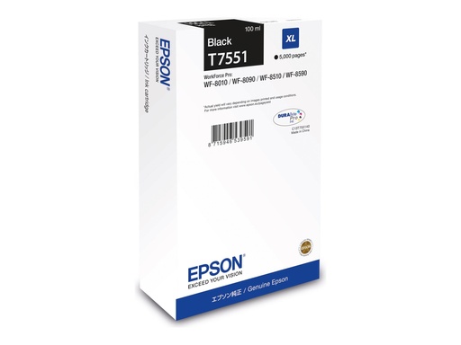 [C13T75514N] Epson T7551 - 100 ml - Größe XL - Schwarz - original