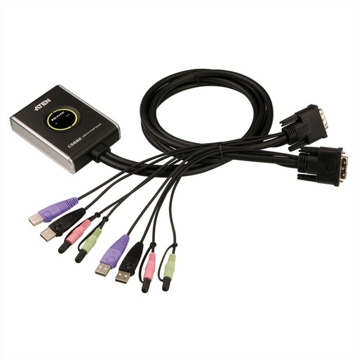 [CS682] ATEN CS682 Tastatur/Video/Maus (KVM)-Switch Schwarz