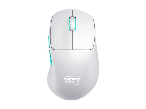 [CX-M64W-WHITE] Cherry Xtrfy M64 - Maus - ergonomisch - optisch - 5 Tasten - kabellos - 2.4 GHz - kabelloser Empfänger (USB)