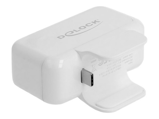 [64079] Delock Adapter for Apple power supply with PD and QC 3.0 - Netzteil - 2.4 A - PD 3.0, QC 3.0 - 4 Ausgabeanschlussstellen (USB, 2 x USB, USB-C)