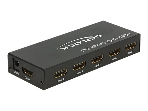[18685] Delock HDMI UHD Switch 5 x HDMI in > 1 x HDMI