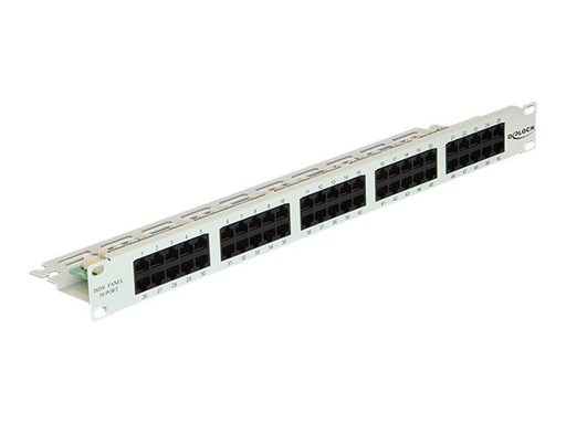 [43030] Delock Patch Panel - CAT 3 - RJ-45 X 50 - Hellgrau, RAL 7035 - 1U - 48.3 cm (19")