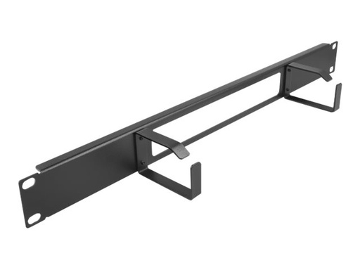 [66655] Delock Kabelmanagement - mit Öffnung und 2 Bügel - Rack montierbar - Schwarz - 1U - 48.3 cm (19")