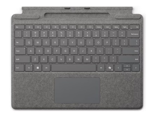 [8XA-00242] Microsoft Surface Pro Keyboard - Tastatur - mit Trackpad, Beschleunigungsmesser, Surface Slim Pen 2 Ablage- und Ladeschale - QWERTZ - Deutsch/Österreichisch - Platin - für Microsoft Surface Pro 8, Pro 8 for Business, Pro 9, Pro 9 for Business, Pro 10 for Business, Pro (11th Edition)