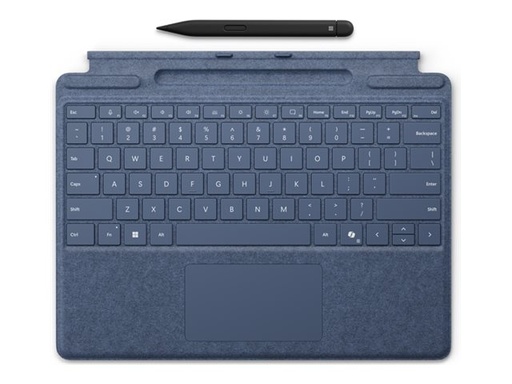 [8X6-00195] Microsoft Surface Pro Keyboard - Tastatur - mit Trackpad, Beschleunigungsmesser, Surface Slim Pen 2 Ablage- und Ladeschale - QWERTZ - Deutsch/Österreichisch - Saphir - mit Slim Pen 2 - für Microsoft Surface Pro 8, Pro 8 for Business, Pro 9, Pro 9 for Business, Pro 10 for Business, Pro (11th Edition)