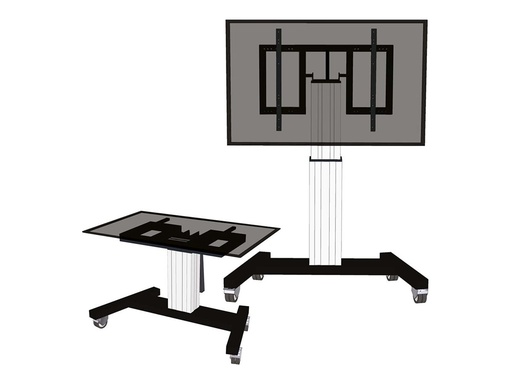 [PLASMA-M2500TSILVER] Neomounts PLASMA-M2500T - Wagen - motorisiert - für Flachbildschirm / AV-Ausrüstung - Silber, RAL 9006, White Aluminum - Bildschirmgröße: 106.7-254 cm (42"-100")