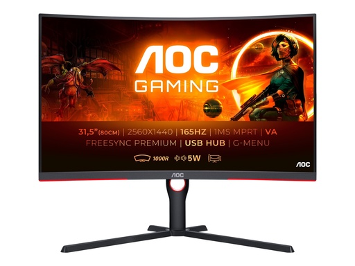 [CQ32G3SU/BK] AOC Gaming CQ32G3SU/BK - LED-Monitor - Gaming - gebogen - 81.3 cm (32")