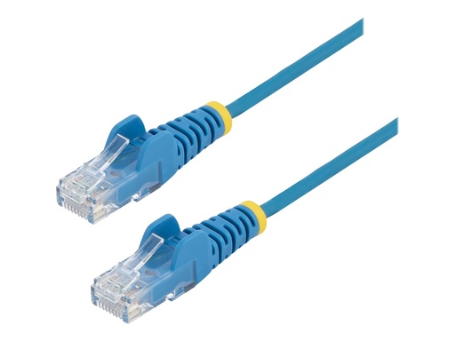[N6PAT250CMBLS] StarTech.com 2.5m Slim LSZH CAT6 Ethernet Cable, 10 Gigabit Snagless RJ45 100W PoE Patch Cord, CAT 6 10GbE UTP Network Cable w/Strain Relief, Blue, ETL, Low Smoke Zero Halogen - Category 6 - 28AWG (N6PAT250CMBLS)