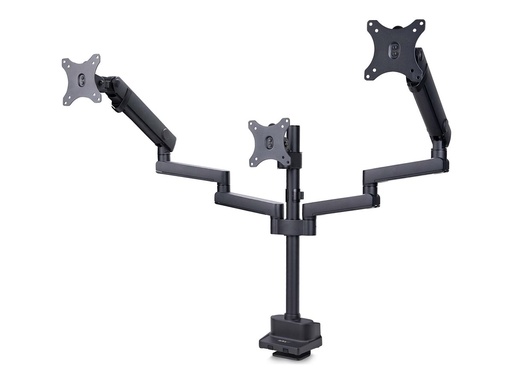 [3MP2AG-MONITOR-ARM] StarTech.com Monitortischhalterung, 3x 27" Monitore, VESA 75x75/100x100 - Befestigungskit - einstellbarer Arm - für 3 LCD-Anzeigen - Kunststoff, Aluminium, Stahl - Schwarz - Bildschirmgröße: bis zu 68,6 cm (bis zu 27 Zoll)