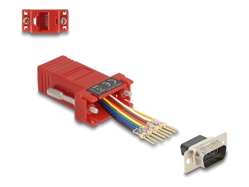 [67103] Delock Serieller Adapter - DB-9 (M) schraubbar zu RJ-45 (W)