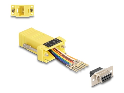 [67107] Delock Serieller Adapter - DB-9 (W) schraubbar zu RJ-45 (8 Polig)