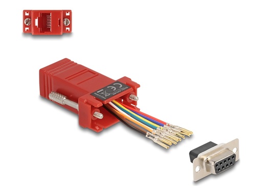[67106] Delock Serieller Adapter - DB-9 (W) schraubbar zu RJ-45 (8 Polig)