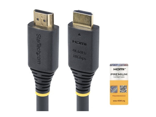 [HDMI2CABLE-4K60-150C] StarTech.com Startech 1.5m (4.9ft) Premium Certified High Speed HDMI Cable, 4K60Hz