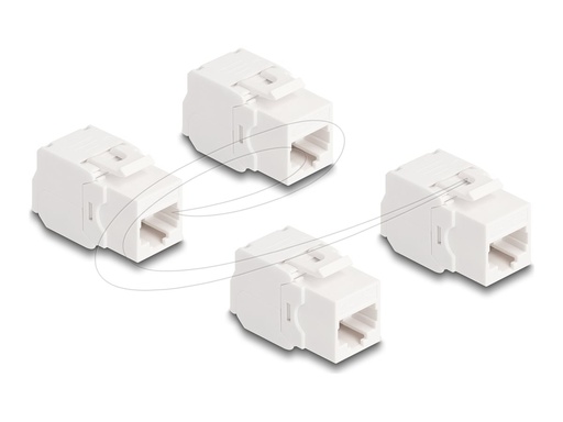 [86051] Delock Modulare Eingabe - CAT 6a - UTP - RJ-45 (Packung mit 4)