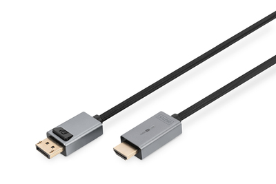 [DB-340202-018-S] DIGITUS 4K DisplayPort Adapterkabel, DP - HDMI Typ A