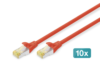 [DK-1644-A-020-R-10] DIGITUS CAT 6A S/FTP Patchkabel, 10 Stück