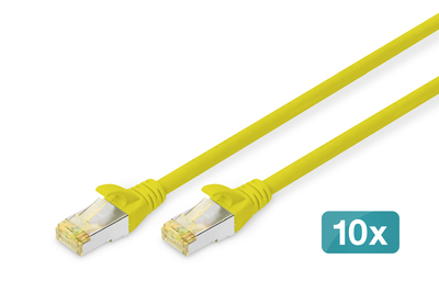 [DK-1644-A-010-Y-10] DIGITUS CAT 6A S/FTP Patchkabel, 10 Stück