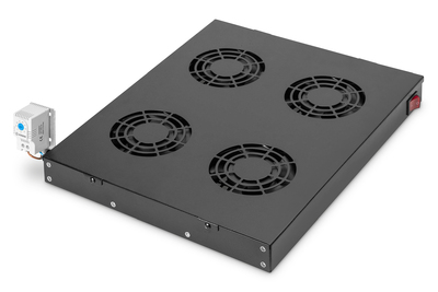 [DN-19 FAN-4-HO-SW] DIGITUS Lüftereinheit zur variablen 483 mm (19")-Installation