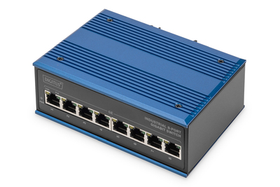 [DN-651121] DIGITUS 8 Port Gigabit Ethernet Netzwerk PoE Switch, Industrial, Unmanaged