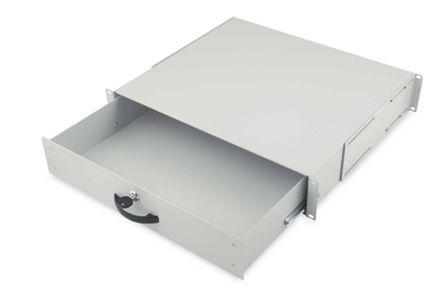 [DN-19 KEY-2U] DIGITUS Abschließbare Schublade für 482,6 mm (19") Netzwerk- und Serverschränke, 2HE