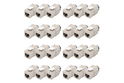 [DN-93617-24] DIGITUS CAT 6A Keystone Modul, geschirmt mit intelligentem Kabelmanager, Set (24 Stück)