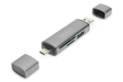[DA-70886] DIGITUS Dualer Kartenlesegerät Hub USB-C / USB 3.0, OTG