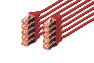 [DK-1644-050-R-10] DIGITUS CAT 6 S/FTP Patchkabel, 10 Stück