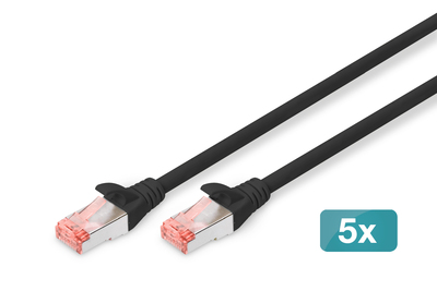 [DK-1644-100-BL-5] DIGITUS CAT 6 S/FTP Patchkabel, 5 Stück
