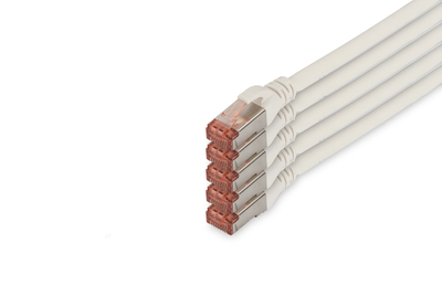 [DK-1644-100-WH-5] DIGITUS CAT 6 S/FTP Patchkabel, 5 Stück
