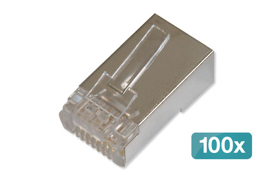 [AK-219603-100] DIGITUS CAT 6 Modularstecker für Rundkabel, Pass through Stecker - 100 Stk.