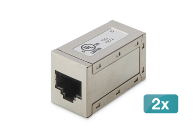 [AT-AG-8-8-C6S-2] DIGITUS CAT 6, modulare Kupplung, geschirmt - 2 Stk.