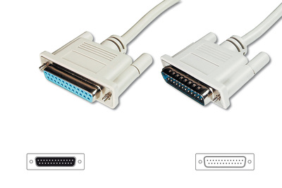 [AK-610201-030-E] DIGITUS Datentransfer Verlängerungskabel, D-Sub25/St - D-Sub25/Bu