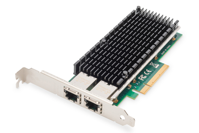 [DN-10163] DIGITUS 2-Port 10 Gigabit Ethernet Netzwerkkarte, RJ45, PCI Express, Intel Chipsatz