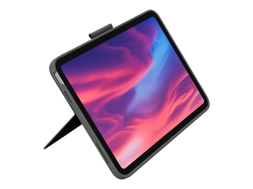 [920-011436] Logitech Combo Touch - Tastatur und Foliohülle - mit Trackpad - hintergrundbeleuchtet - Apple Smart connector - AZERTY - Französisch - Oxford Gray - für Apple 10.9-inch iPad (10. Generation)