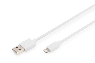 [DB-600106-010-W] DIGITUS Lightning auf USB A Daten-/Ladekabel, MFI zertifiziert
