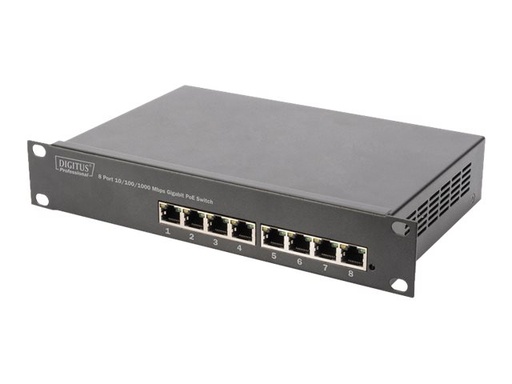 [DN-95317] DIGITUS 10" Gigabit 8-Port Unmanaged PoE+ Switch